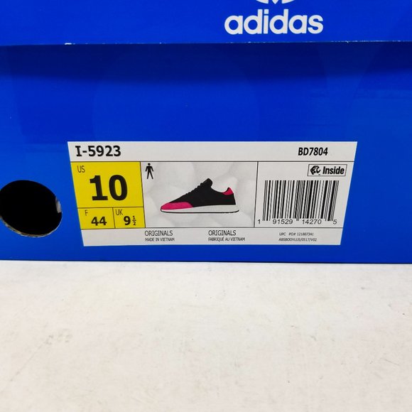 adidas I-5923 Iniki Boost Black Pink Toe BD7804 - Picture 9 of 11